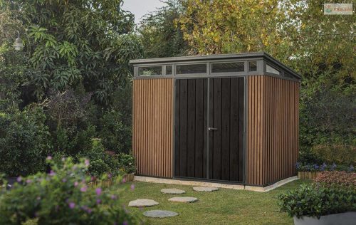 Kerti ház Keter PENT Signature 9x7 Vertical  barna, padlóval