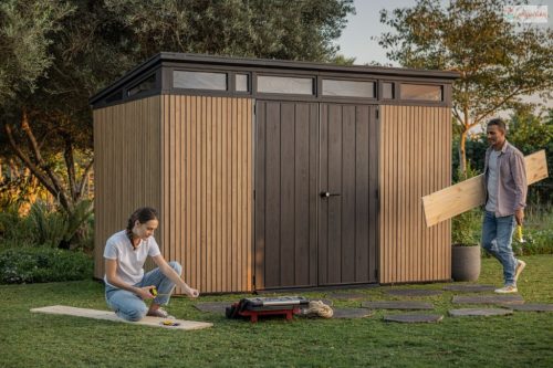 Kerti ház Keter PENT Signature 11x7 Vertical barna, padlóval
