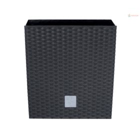 Prosperplast Rato Square kaspó antracit 26,5 x 26,5 x 50 cm