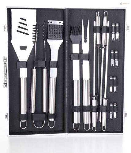 G21 grillező eszközkészlet 17 db, alumínium bőrönd