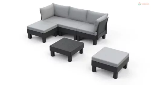 Keter Elements 5 személyes moduláris kerti bútorszett grafit