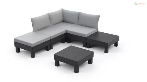 Keter Elements 5 személyes moduláris kerti bútorszett grafit