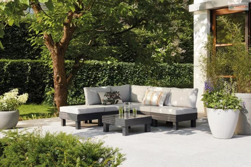 Keter Elements 5 személyes moduláris kerti bútorszett grafit