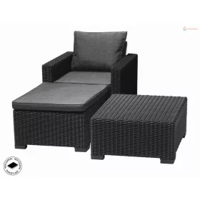   Kerti bútorok Keter terített asztal + fotel + California grafit