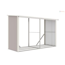 G21 WOH 682 tüzifa tároló - 302 x 119 cm, szürke