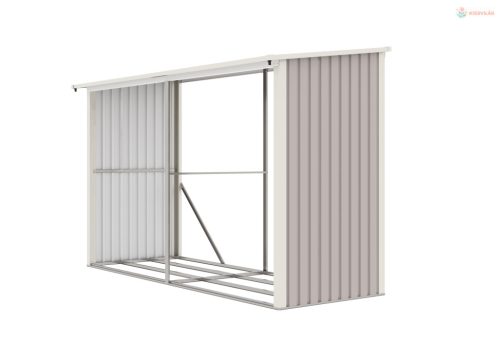 G21 WOH 682 tüzifa tároló - 302 x 119 cm, szürke