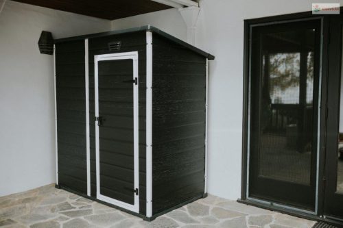 Kerti ház Keter Essential 6 x 4 sötétszürke / fehér, padlóval