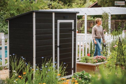 Kerti ház Keter Essential 6 x 4 sötétszürke / fehér, padlóval