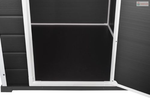 Kerti ház Keter Essential 6 x 4 sötétszürke / fehér, padlóval