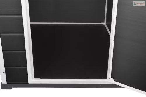 Kerti ház Keter Essential 6 x 4 sötétszürke / fehér, padlóval
