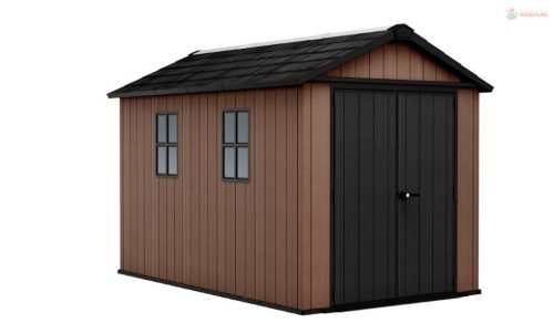 Keter Newton Plus wide 11x7,5 barna kerti ház padlóval