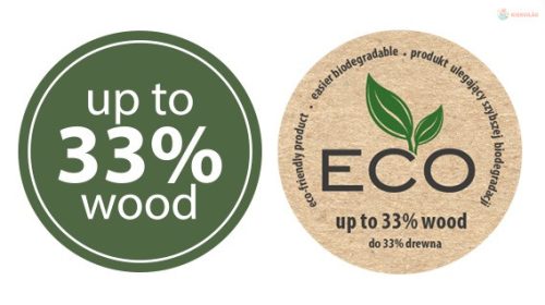 Prosperplast FURU ROUND LOW ECO WOOD kaspó 25 cm naturo