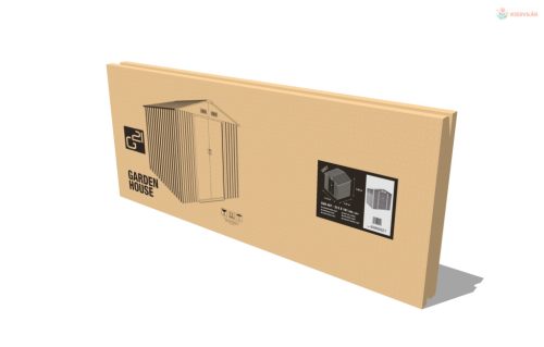 G21 GAH 706 - 277 x 255 cm-es kerti fém ház, szürke - sérült csomagolás