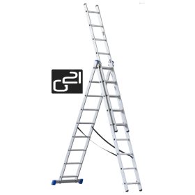 G21 háromrészes létra 5,9m, 3x9 létrafok - 2. osztály