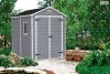 Keter MANOR 6 x 8 DD kerti tároló szürke / fehér, padlóval