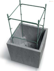 Prosperplast SIERRA SQUARE virágcserép ,beton effekt 38,5 cm antracit