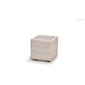   Virágcserép Prosperplast MADERA SQUARE eco fa 28,8 cm fehér eco