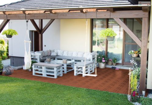 G21 Palmyra WPC burkolócsempe cseresznye 2,3 x 30 x 30 cm