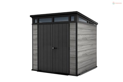 Kerti ház Keter PENT Signature 7x7 Storm Grey, padlóval