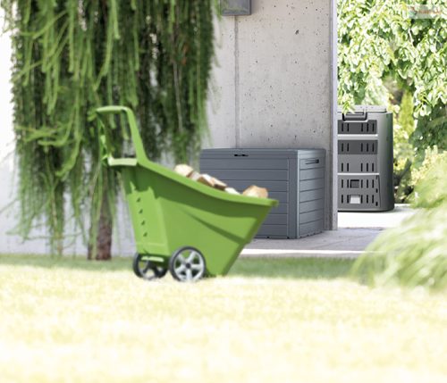 Prosperplast WOODEBOX kerti box antrait 140L