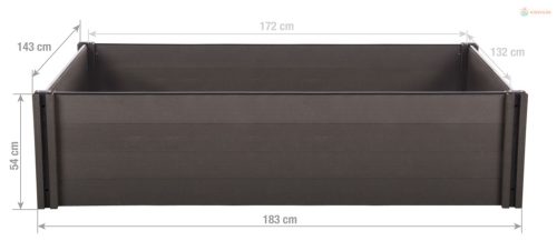 G21 Crop magaságyás 183 x 143 x 54, WPC, Ében