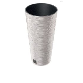 Prosperplast FURU SLIM ECO WOOD 30 cm fehér virágcserép