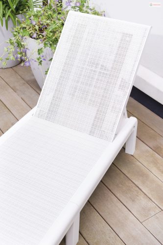 Keter Mallorca napozóágy, fehér, párnával