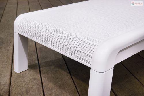 Keter Mallorca napozóágy, fehér, párnával