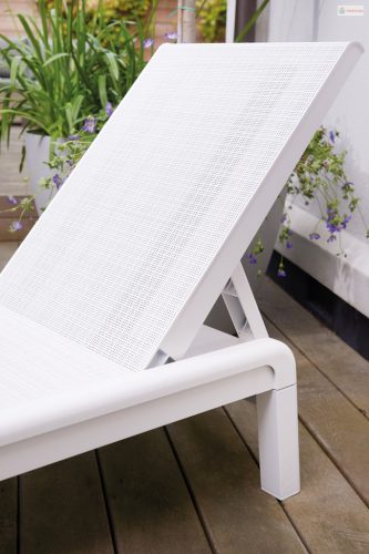 Keter Mallorca napozóágy, fehér, párnával