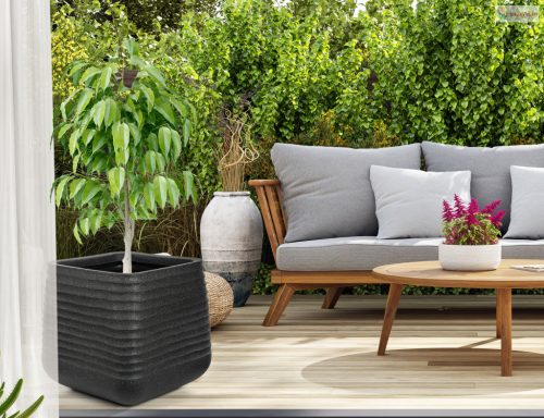 Virágcserép G21 Lava Cube 50,5 x 50,5 x 49