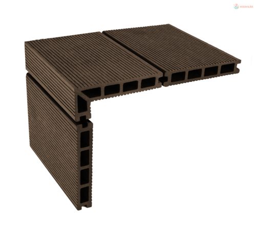 G21 elzáró kültéri burkolólap, 2,5 x 14 x 400 cm, Indiai teak WPC anyag