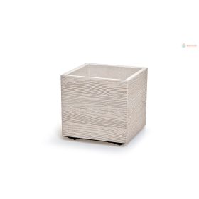   Virágcserép Prosperplast MADERA SQUARE eco fa 38,5 cm fehér