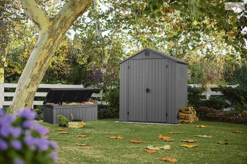 Keter Darwin 6 x 4 kerti tároló, szürke, padlóval