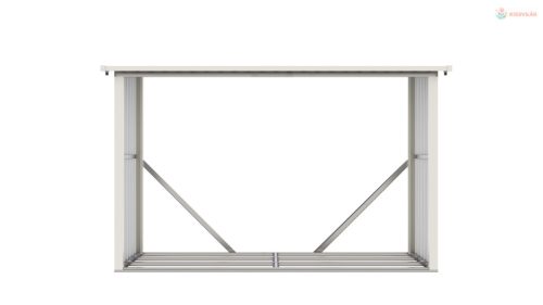 G21 WOH 335 tüzifa tároló - 242 x 89 cm, szürke