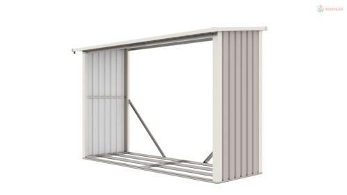 G21 WOH 335 tüzifa tároló - 242 x 89 cm, szürke