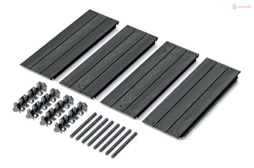 Prosperplast BASE WOODY magaságyas 75,6 cm antracit