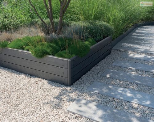 Prosperplast BASE WOODY magaságyas 75,6 cm antracit