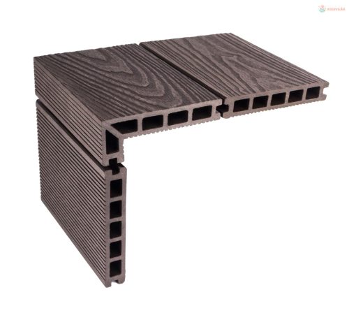 G21 kültéri burkolólap 2,5 x 14,8 x 400 cm, Dark Wood, WPC