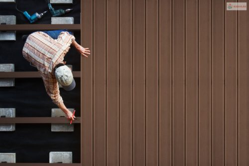 G21 kültéri padlóburkolat 2,5 x 14 x 400 cm, cseresznye szín, WPC