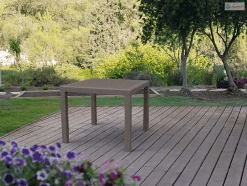 Kerti bútor Keter Corfu Fiesta szett két kétszemélyes kanapé + két fotel + asztal, cappuccino szín