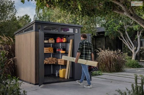 Kerti ház Keter PENT Signature 7x7 Vertical barna, padlóval