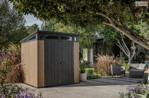 Kerti ház Keter PENT Signature 7x7 Vertical barna, padlóval