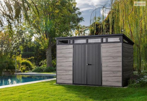 Kerti ház Keter PENT Signature 11x7 Storm Grey, padlóval