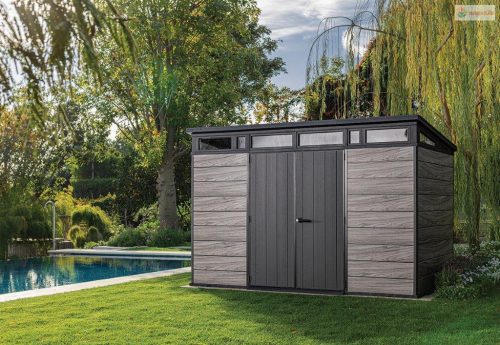 Kerti ház Keter PENT Signature 11x7 Storm Grey, padlóval