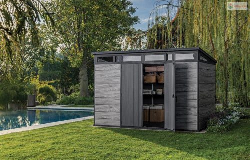 Kerti ház Keter PENT Signature 11x7 Storm Grey, padlóval