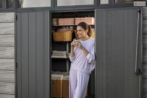 Kerti ház Keter PENT Signature 11x7 Storm Grey, padlóval