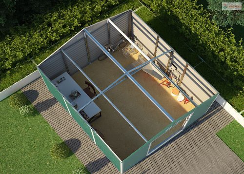 G21 GAH 1300 kerti tároló - 340 x 382 cm, zöld