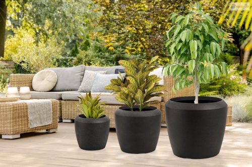 G21 Coal Round virágcserép 55,6 x 55,6 x 48,4