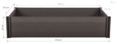 G21 Crop magaságyás 210 x 143 x 54, WPC, Ében