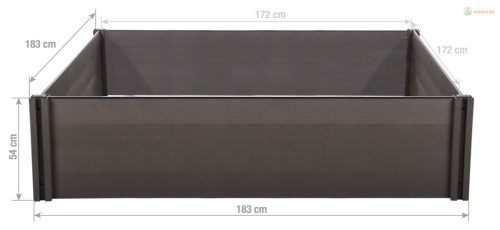 G21 Crop magaságyás 183 x 183 x 54, WPC, Ében